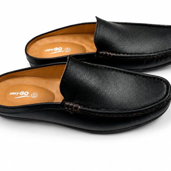100% Premium Black Leather Loafer for Men – Stylish & Comfortable Casual Formal Shoe