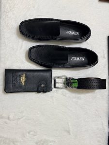 Premium 100% Genuine Leather Combo Shoe Belt Wallet for Men