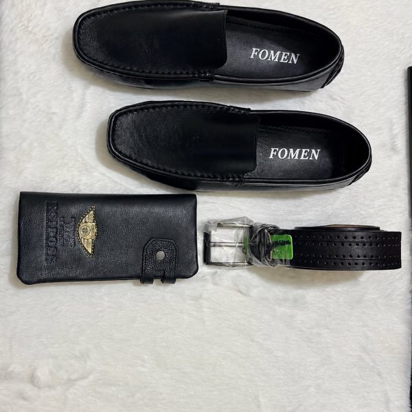Premium 100% Genuine Leather Combo (Shoe, Belt & Wallet Combo)