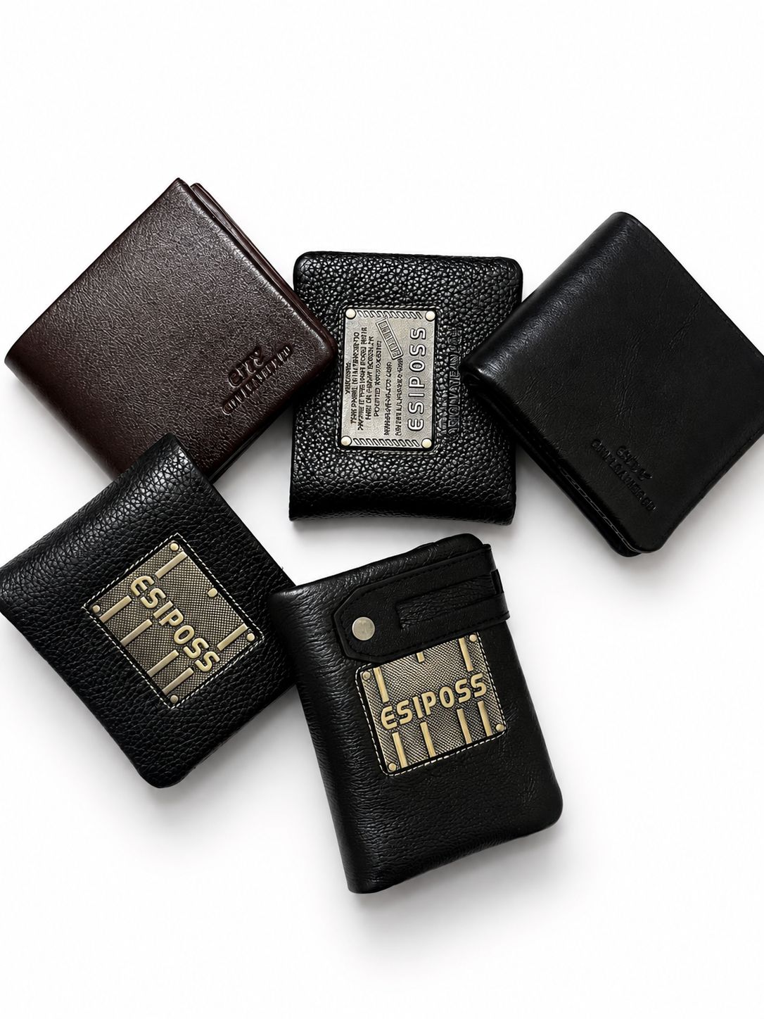 Genuine Leather Wallet for Men in Black and Brown