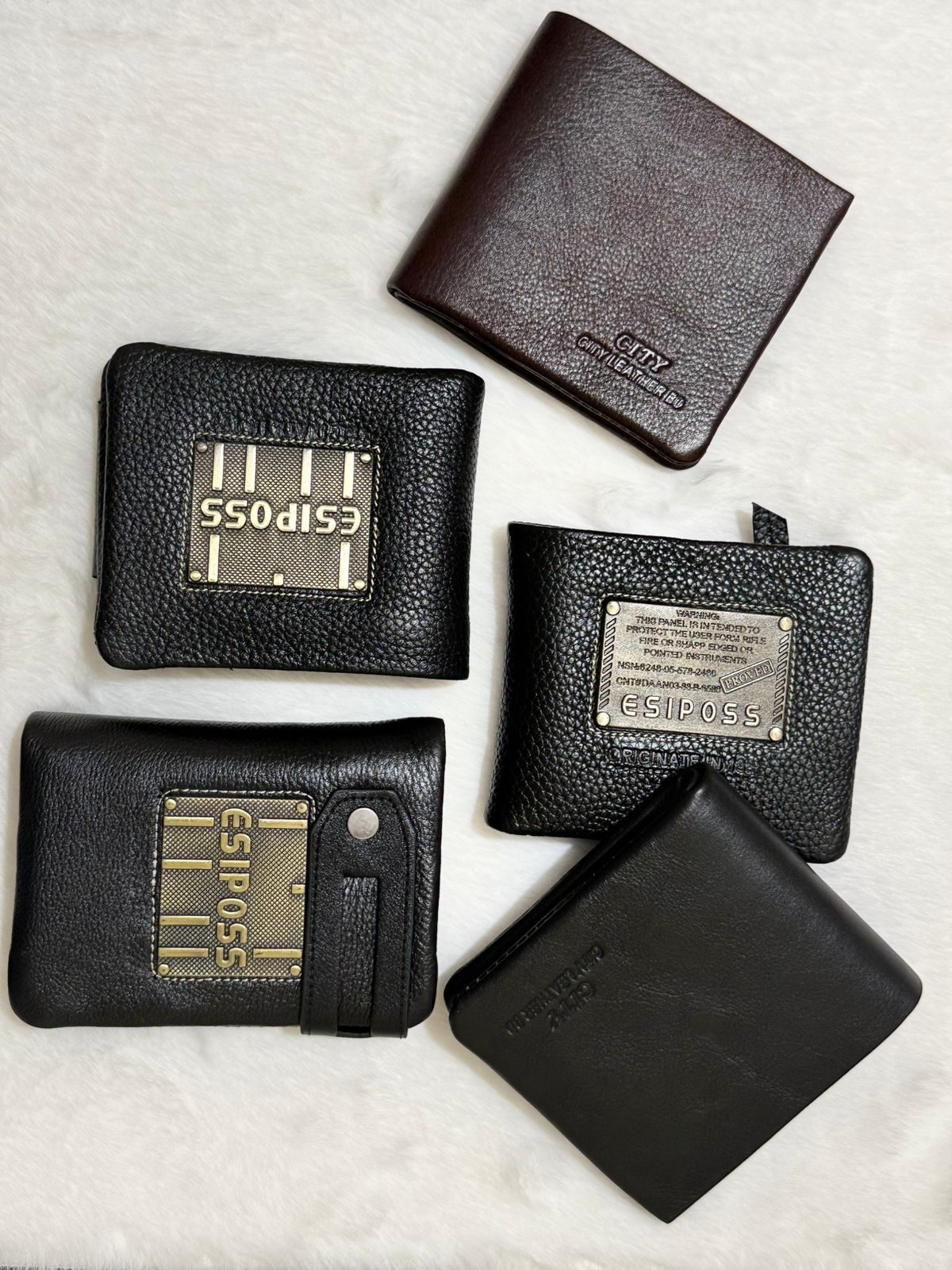 Genuine Leather Wallet for Men in Black and Brown